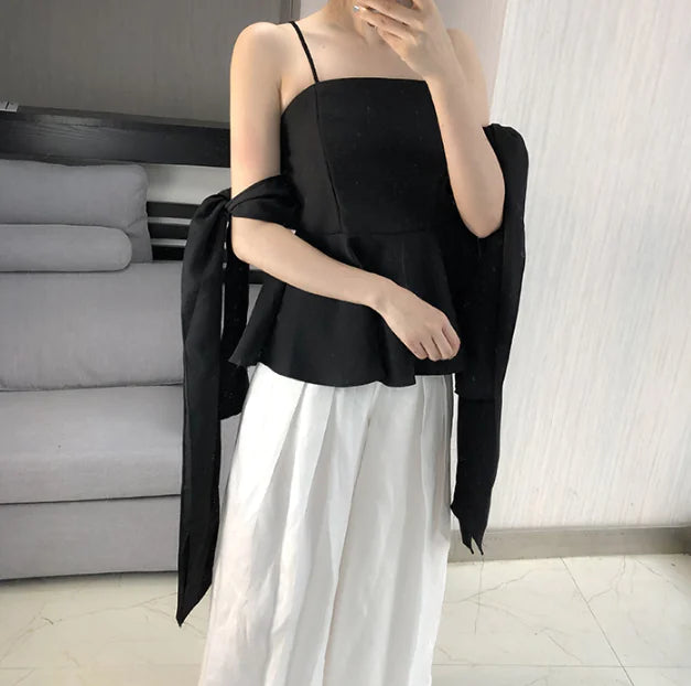 Off-Shoulder Chiffon Blouse for Women