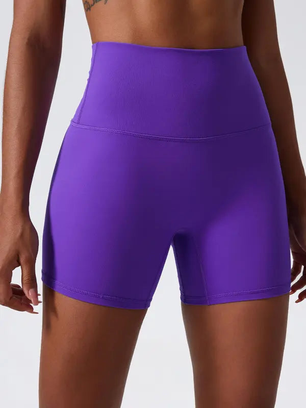 Sporty Women’s High Waist Skinny Gym Shorts – Stretch Sports Leggings