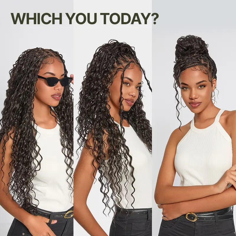 Frodio Veralux Boho Curl & Water Wave Full Lace Synthetic Braid Wig