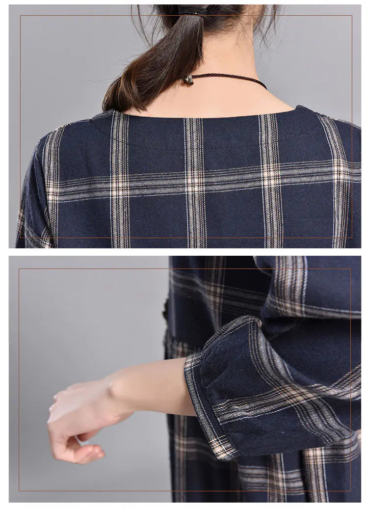 2020 Spring Fashionable Solid Color Plaid Dress
