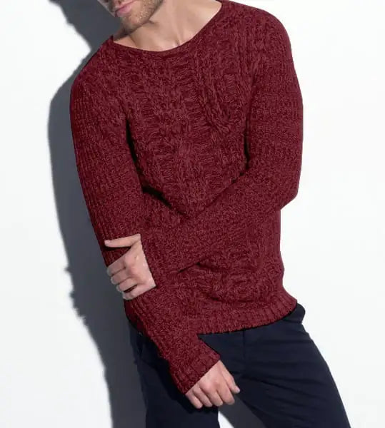 Men's Fashion Polyester Knit Sweater