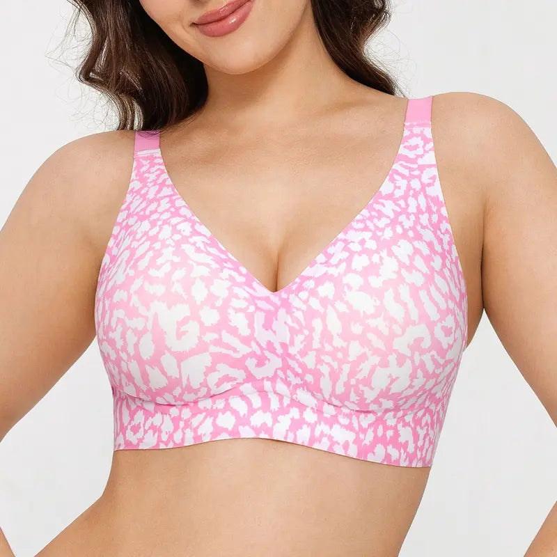 Popilush Wireless Jelly Bra Seamless Push Up Everyday Comfort T-Shirt Bra