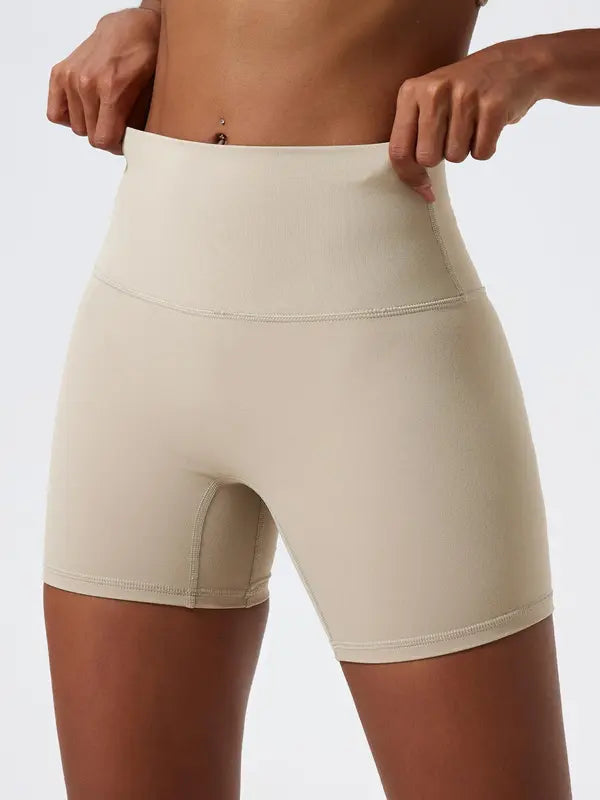 Sporty Women’s High Waist Skinny Gym Shorts – Stretch Sports Leggings
