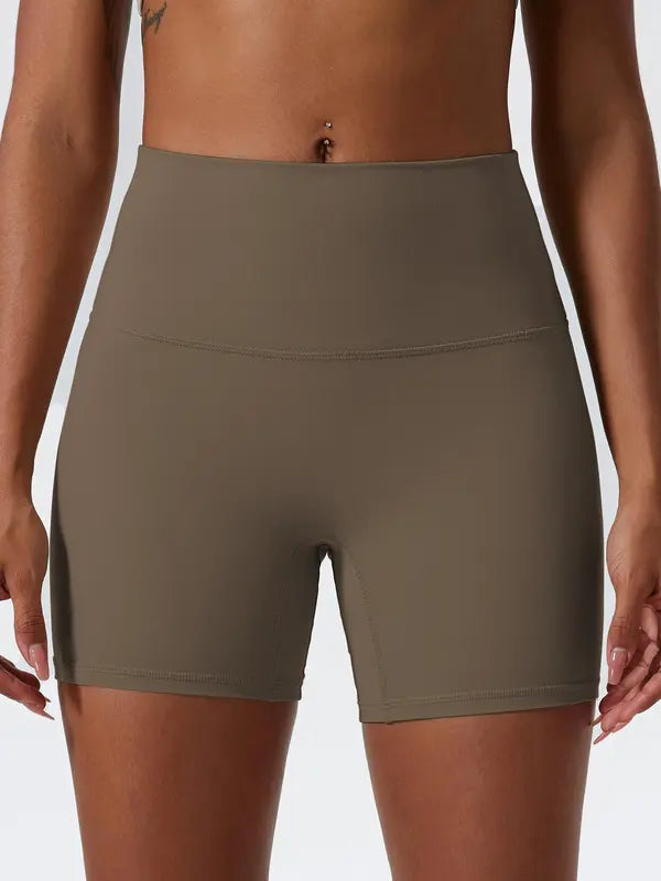Sporty Women’s High Waist Skinny Gym Shorts – Stretch Sports Leggings