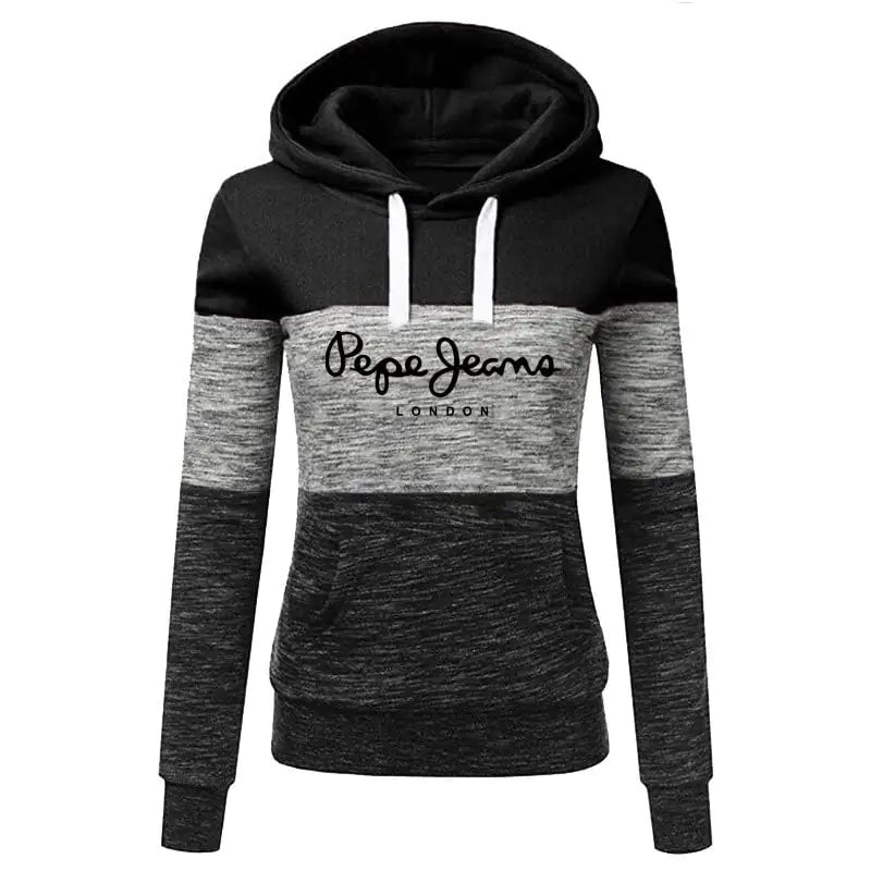 Stitched Print Women's Hoodie Sweater