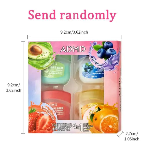 24/8/4pcs Multifruit Lip Mask Set – Moisturizing & Nourishing Care