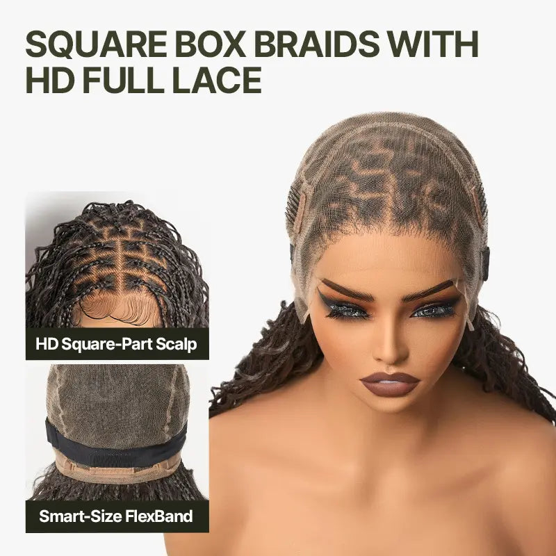 Frodio Veralux Boho Curl & Water Wave Full Lace Synthetic Braid Wig