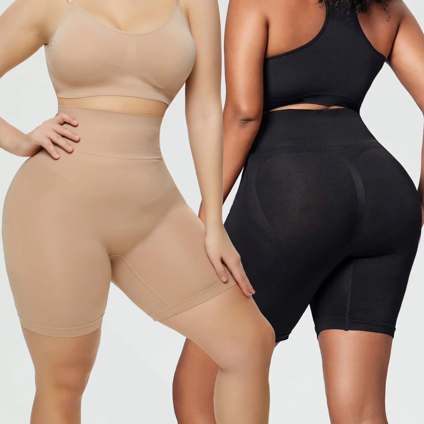 Solid Color Women's Belly-Contracting Hip Lifting Pants
