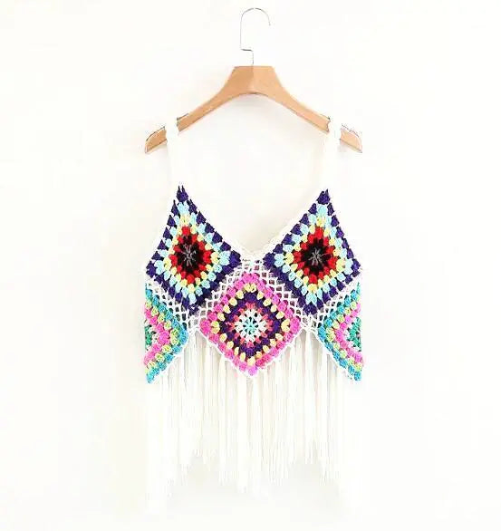 2018 Bohemian Crochet Tassel Vest for Women