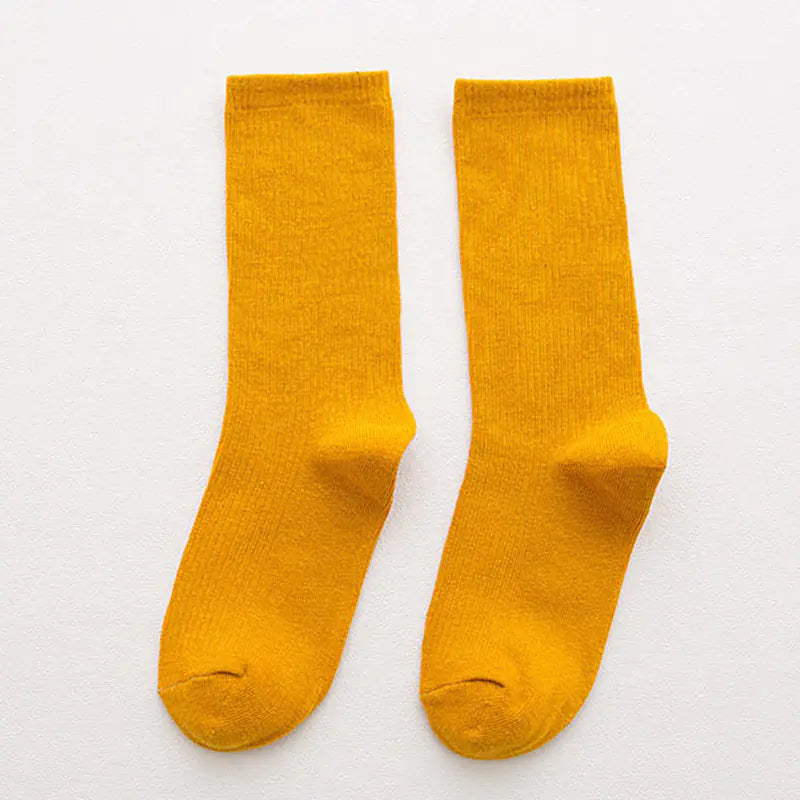 Rainbow Color Mid-calf Cotton Socks