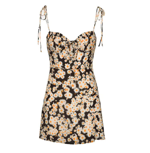 Sexy Strap Dress with Bodycon Fit and Short Skirt