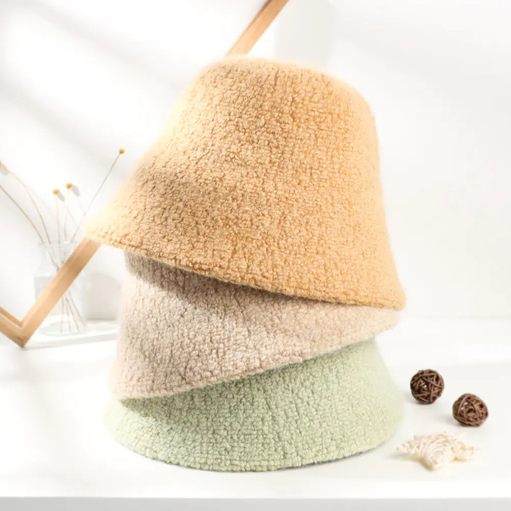 Gentle Alpaca Bucket Hat for Female Fishermen