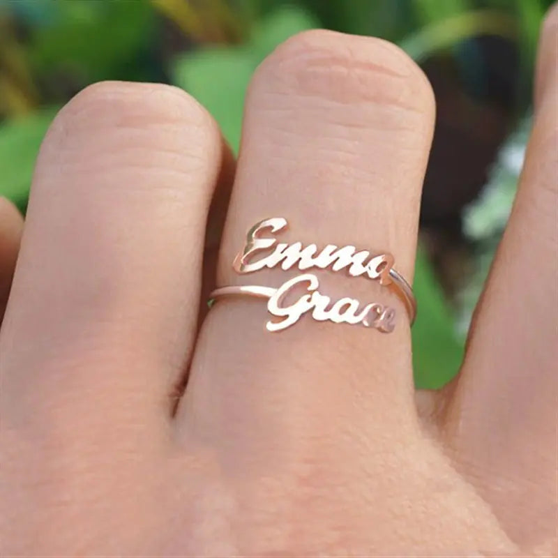 Personalized Stainless Steel Name Ring for Mothers
