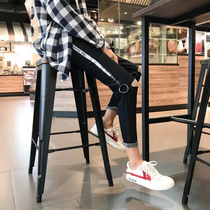 Versatile Korean Style Cropped Jeans