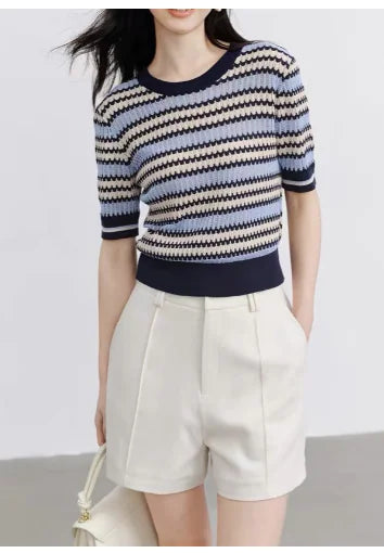Knit Short Sleeve Top