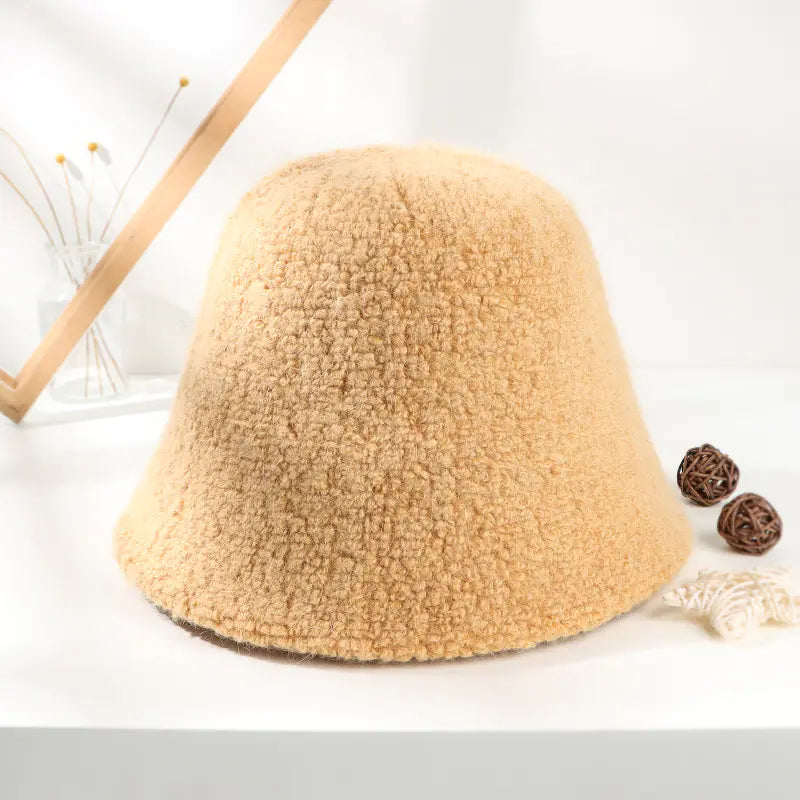 Gentle Alpaca Bucket Hat for Female Fishermen