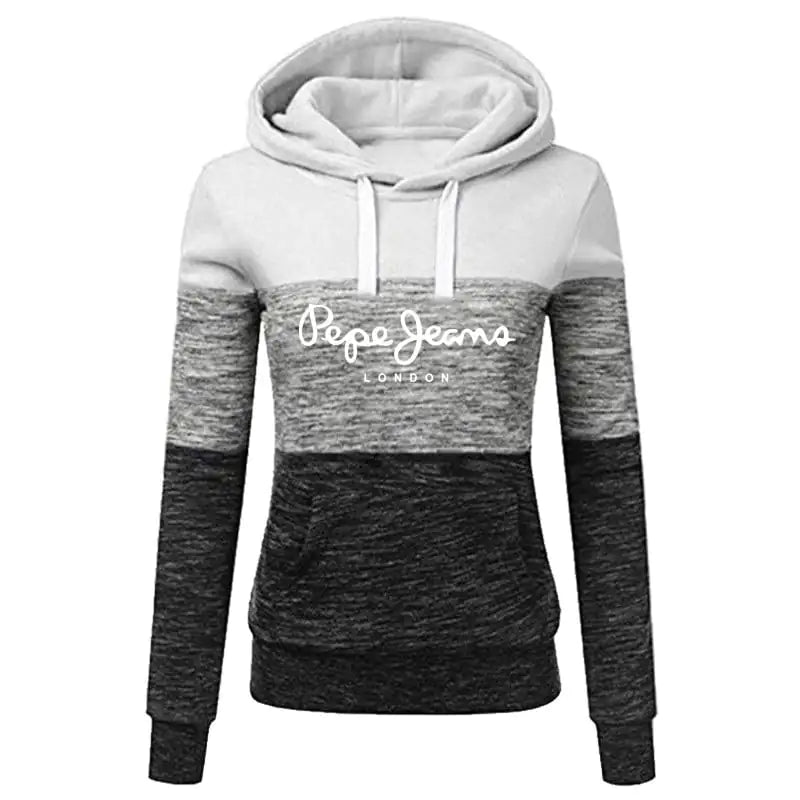Stitched Print Women's Hoodie Sweater