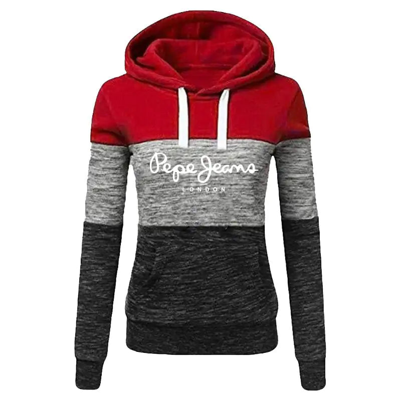 Stitched Print Women's Hoodie Sweater