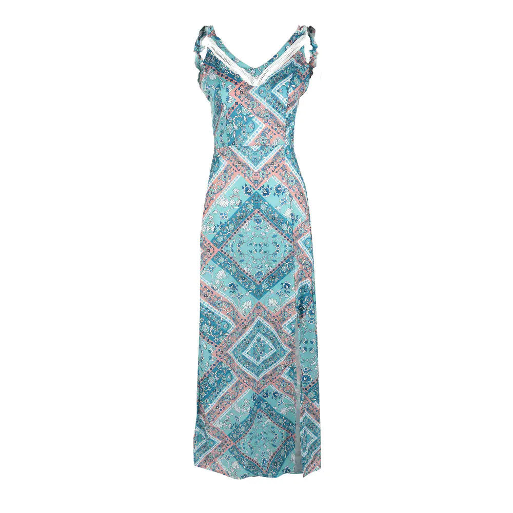 Floral Print Tie-Waist Cami Dress
