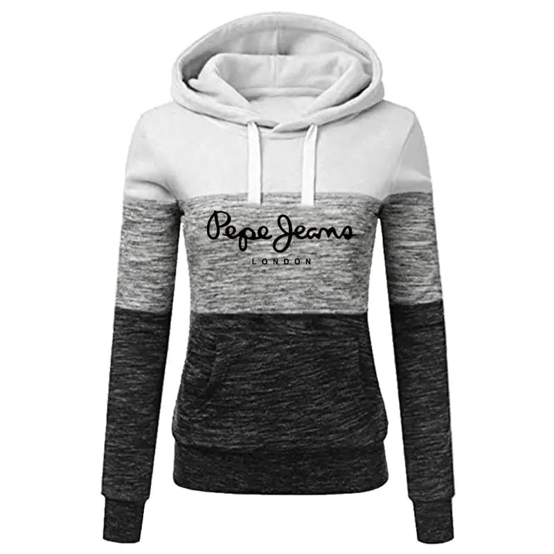 Stitched Print Women's Hoodie Sweater