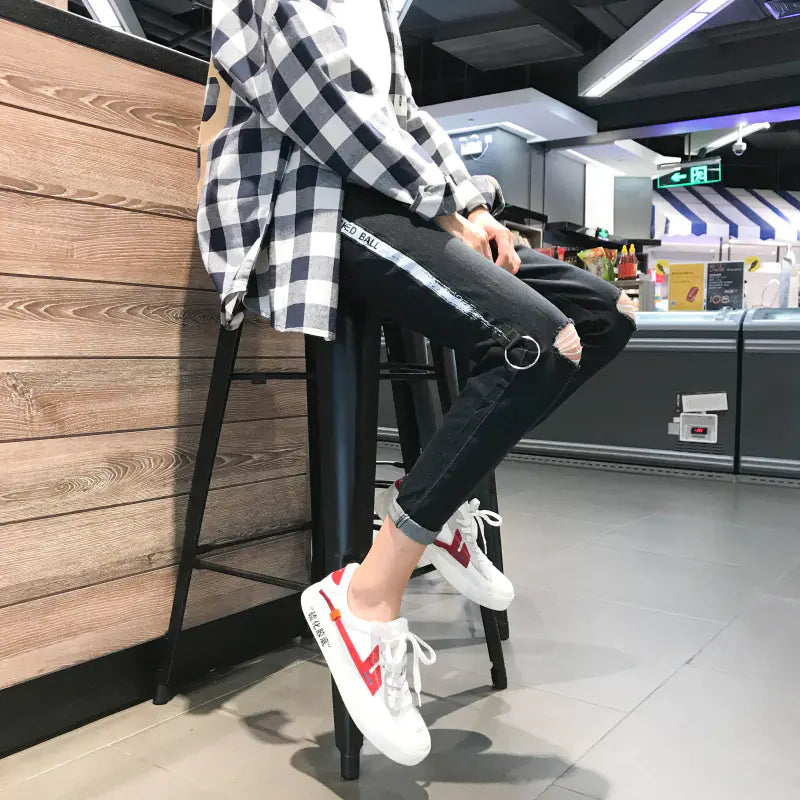 Versatile Korean Style Cropped Jeans