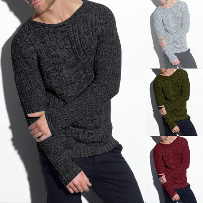 Men's Fashion Polyester Knit Sweater