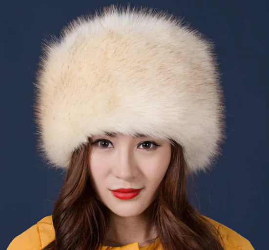 Faux Fur Fox Hat, Winter Hat, Snow Cap