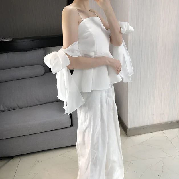 Off-Shoulder Chiffon Blouse for Women