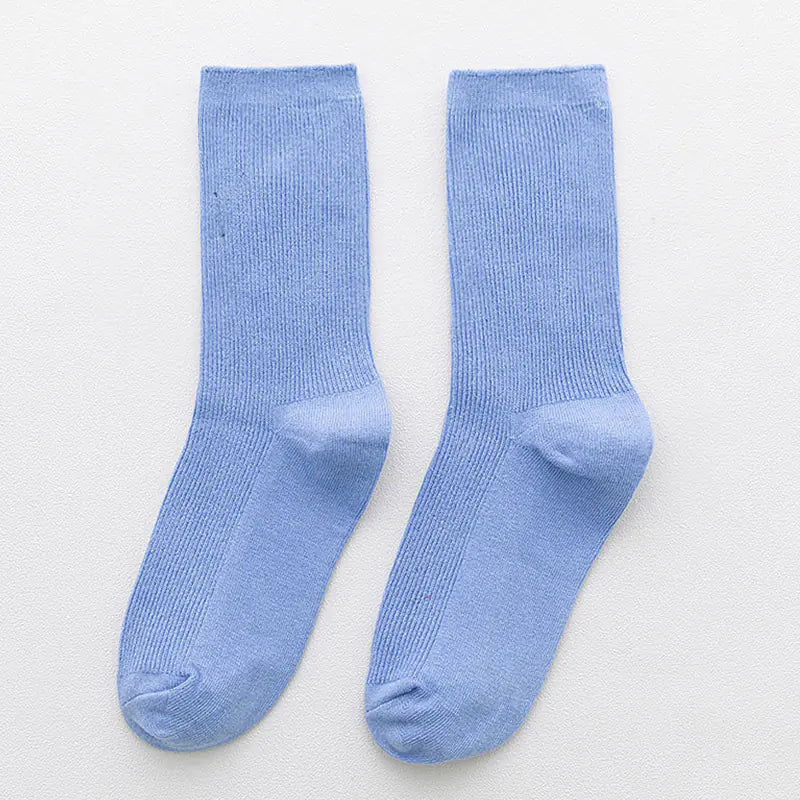 Rainbow Color Mid-calf Cotton Socks