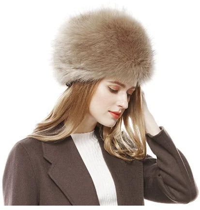 Faux Fur Fox Hat, Winter Hat, Snow Cap