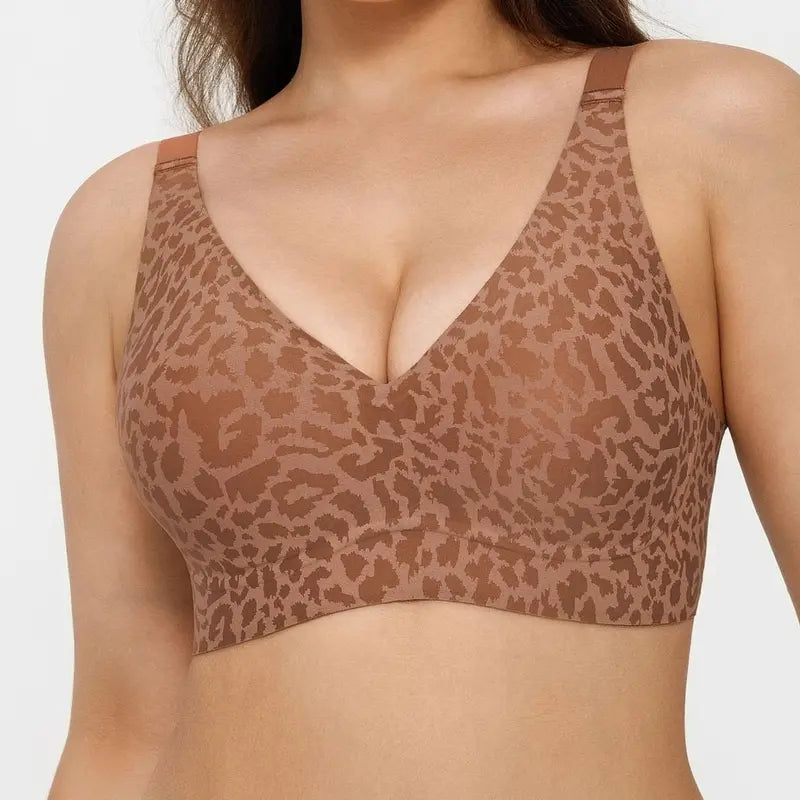 Popilush Wireless Jelly Bra Seamless Push Up Everyday Comfort T-Shirt Bra