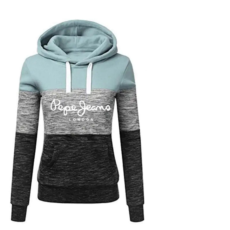 Stitched Print Women's Hoodie Sweater