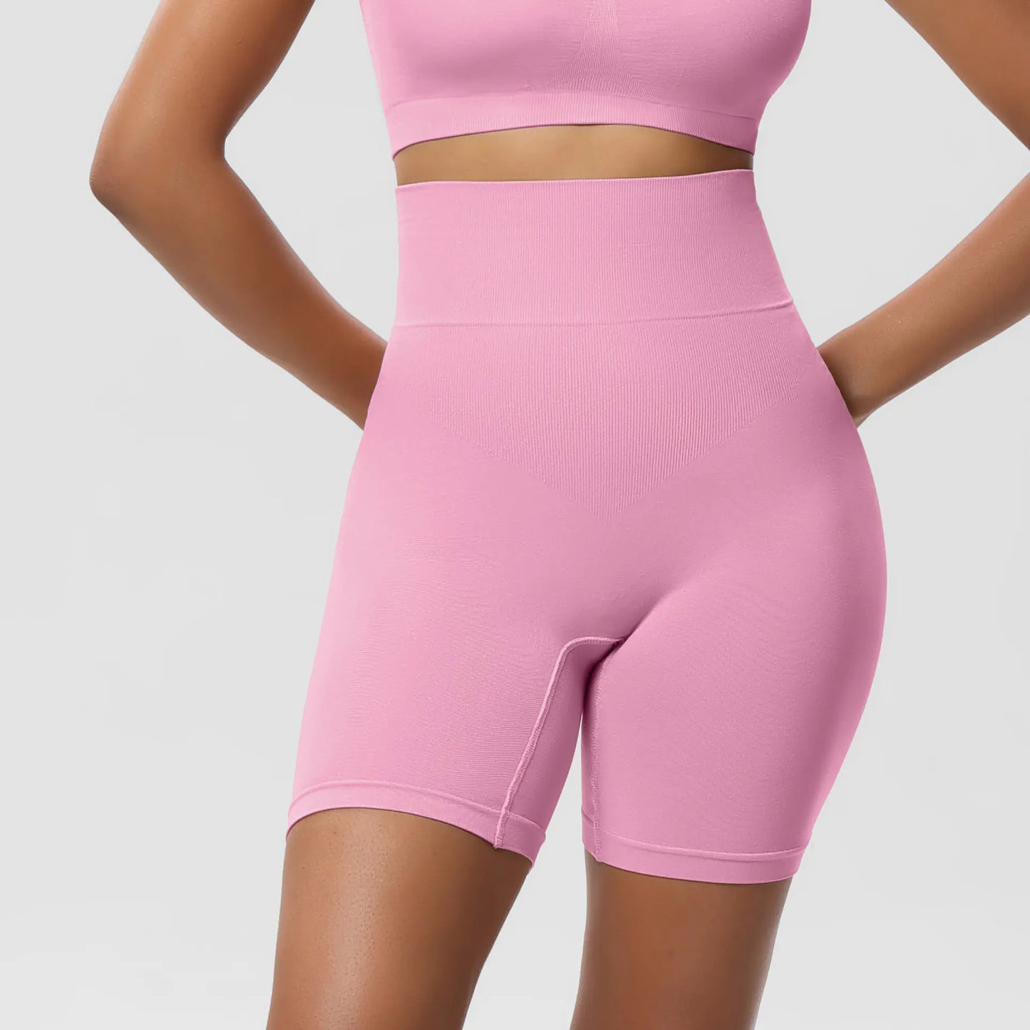 Solid Color Women's Belly-Contracting Hip Lifting Pants