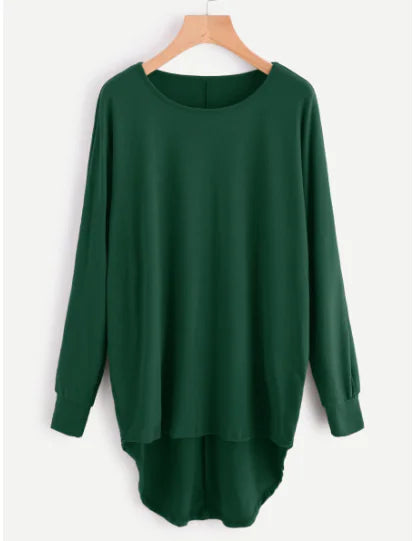 Trendy T-Shirt Dress with Short Front and Long Back
