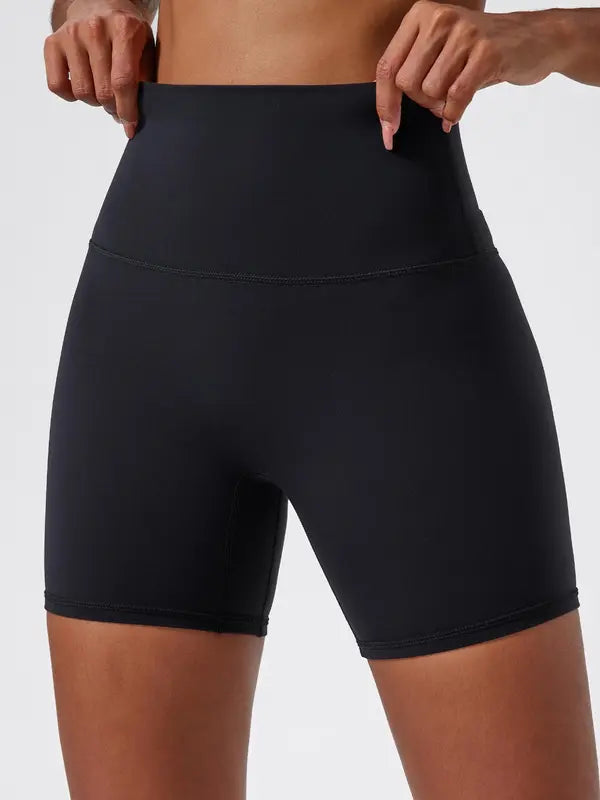 Sporty Women’s High Waist Skinny Gym Shorts – Stretch Sports Leggings