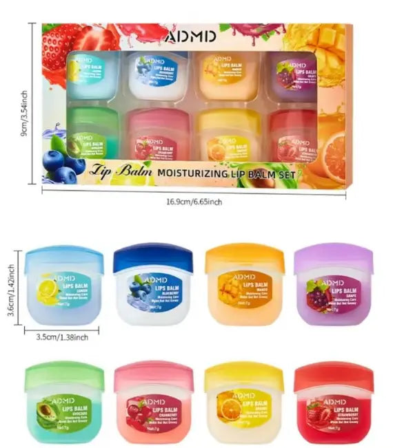 24/8/4pcs Multifruit Lip Mask Set – Moisturizing & Nourishing Care