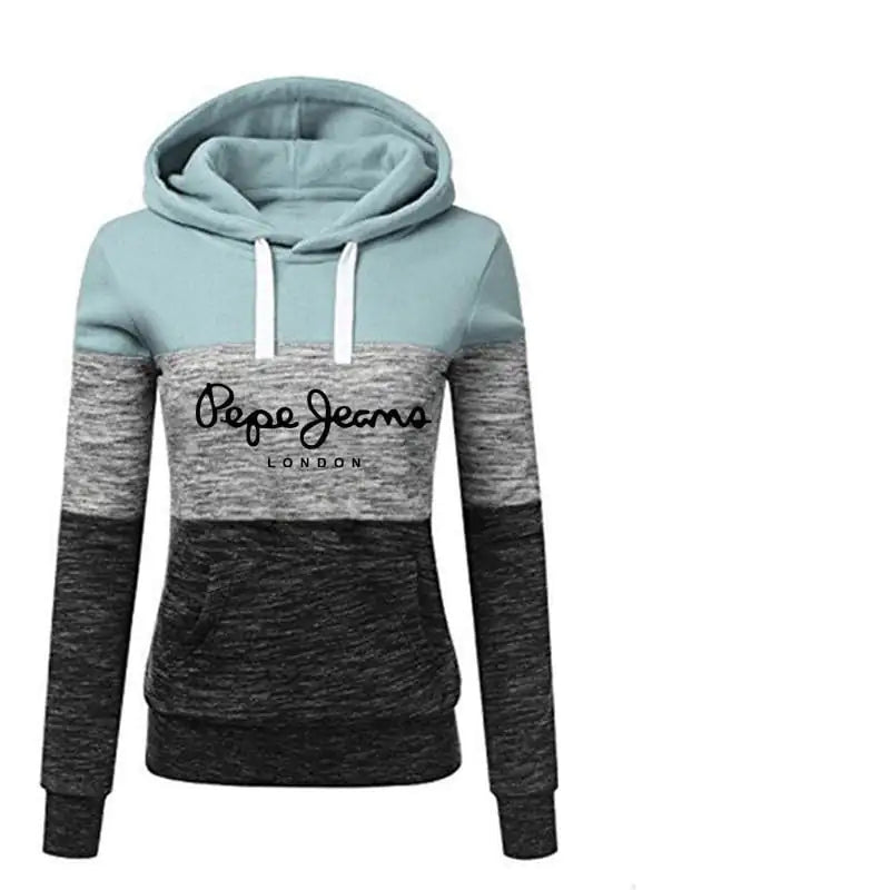 Stitched Print Women's Hoodie Sweater