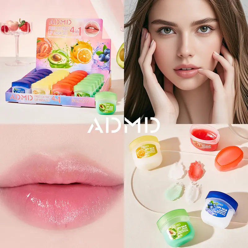 24/8/4pcs Multifruit Lip Mask Set – Moisturizing & Nourishing Care