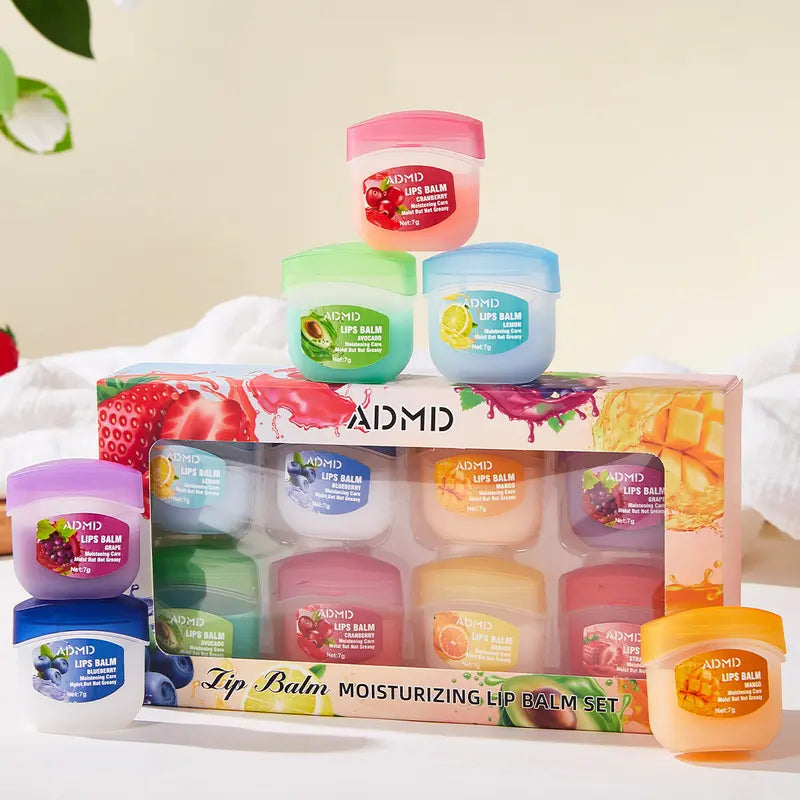 24/8/4pcs Multifruit Lip Mask Set – Moisturizing & Nourishing Care