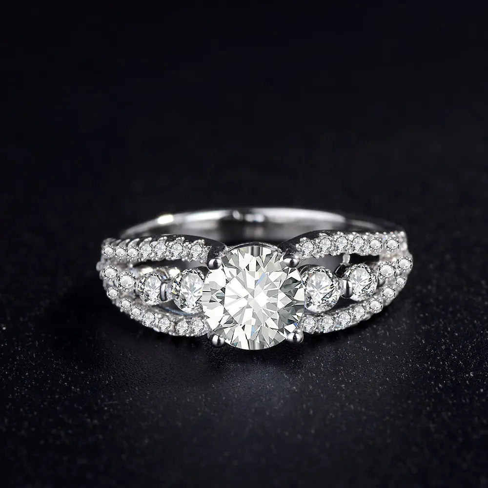 Trendy Women's Oversized Diamond Ring Jewelry