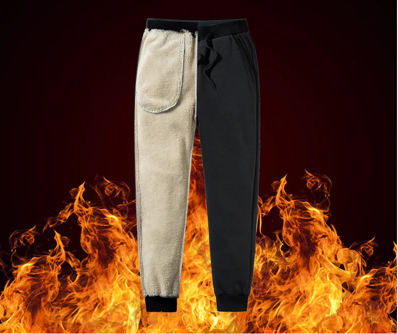 Men's Plus Fleece Padded Warm Cotton Trousers