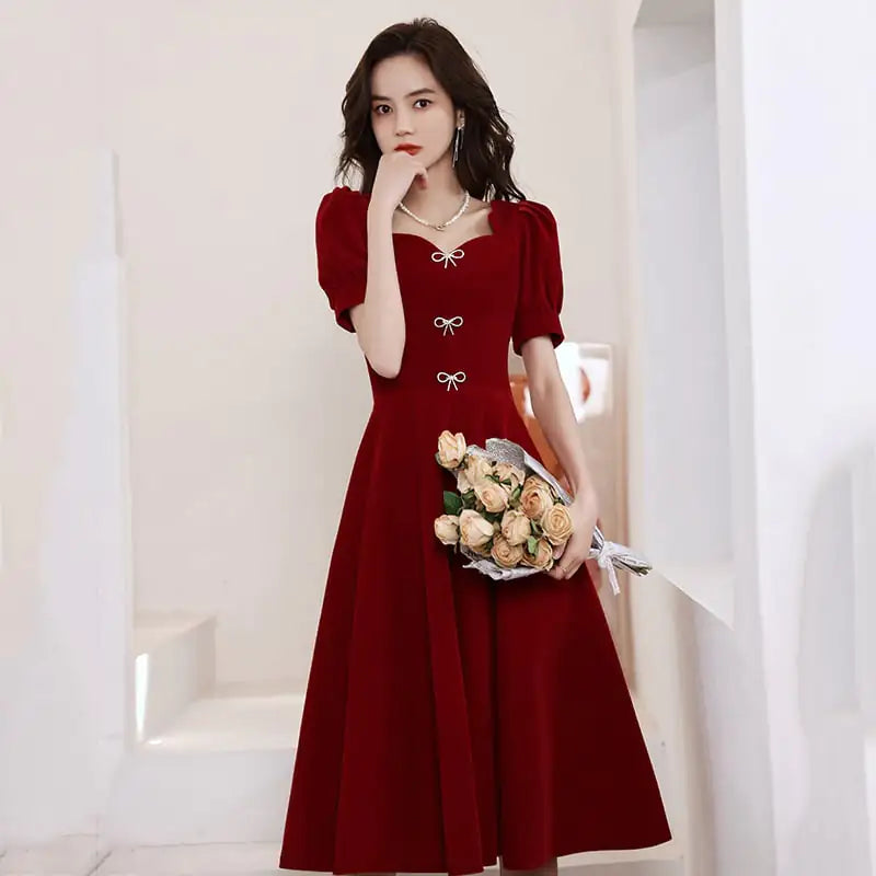 Summer Engagement Dress for Little Girls with Short Sleeves