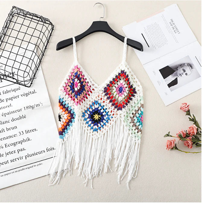 2018 Bohemian Crochet Tassel Vest for Women