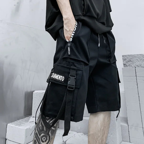 Loose Straight Functional Streamer Shorts