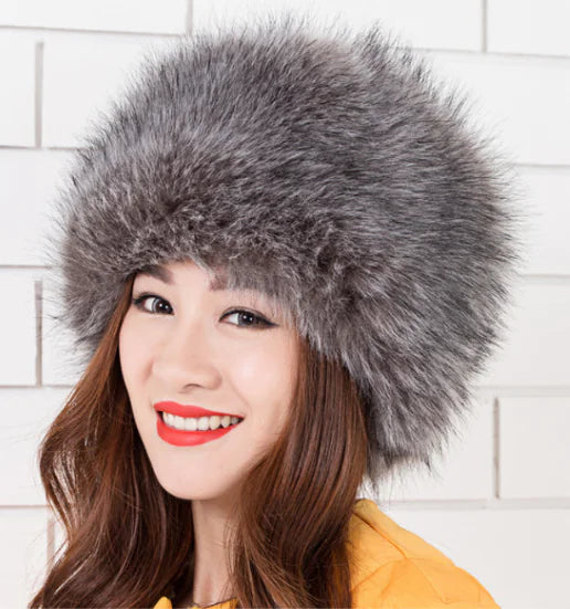 Faux Fur Fox Hat, Winter Hat, Snow Cap