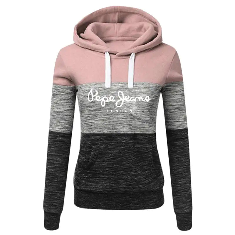 Stitched Print Women's Hoodie Sweater