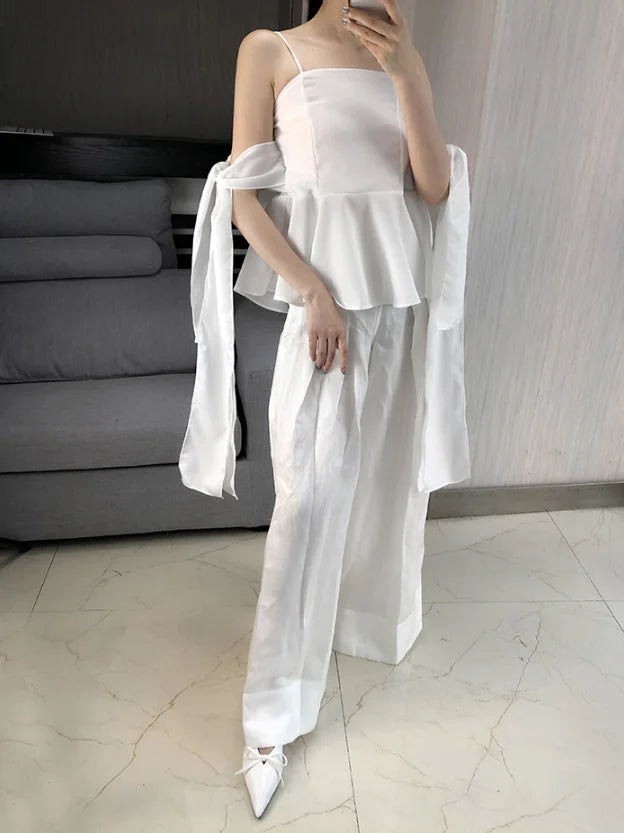 Off-Shoulder Chiffon Blouse for Women