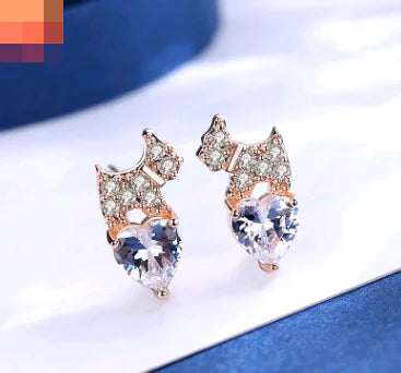 2020 Trendy Full Rhinestone Dog Earrings