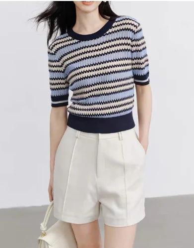 Knit Short Sleeve Top