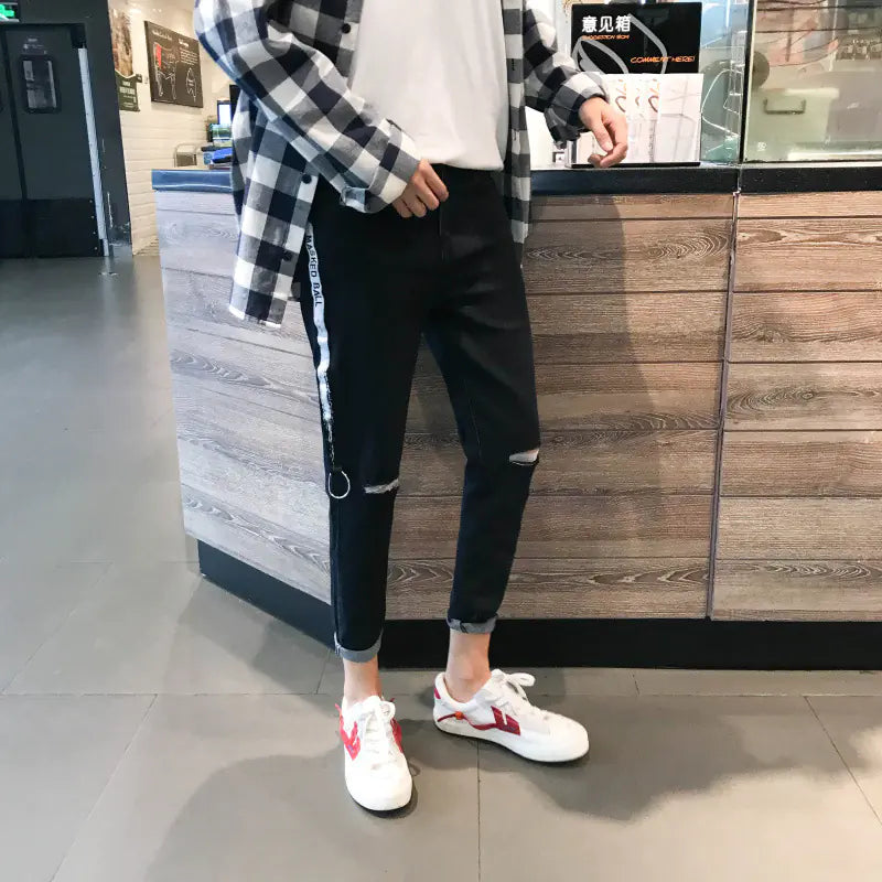 Versatile Korean Style Cropped Jeans